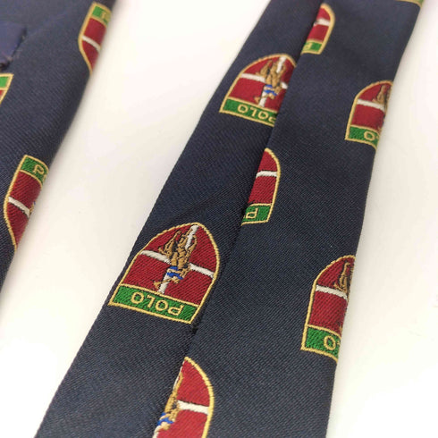 ラルフローレン RALPH LAUREN シルク100% エンブレム スモールポニー刺繍 ネクタイ メンズ