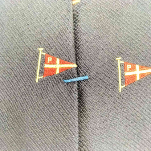 ラルフローレン RALPH LAUREN シルク100% フラッグ ネクタイ メンズ