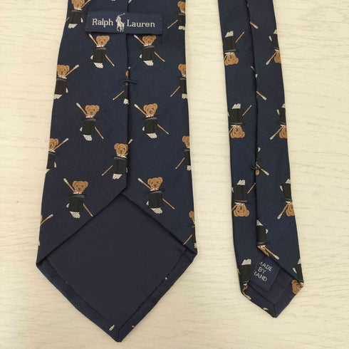 ラルフローレン RALPH LAUREN シルク100% ポロベア マジシャン ネクタイ メンズ