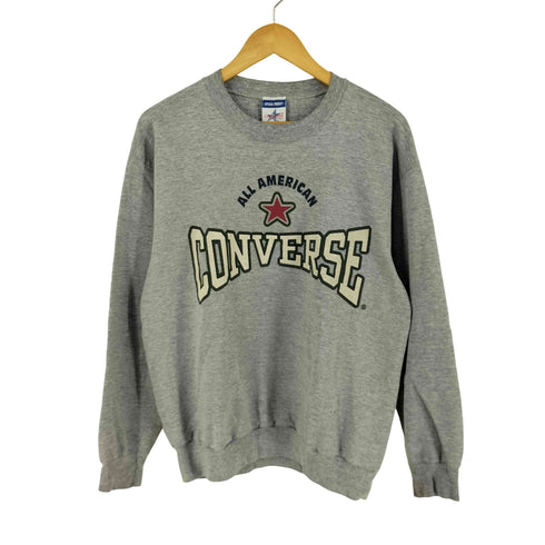 コンバース CONVERSE 80-90S USA製 ロゴプリント クルーネックスウェット メンズ