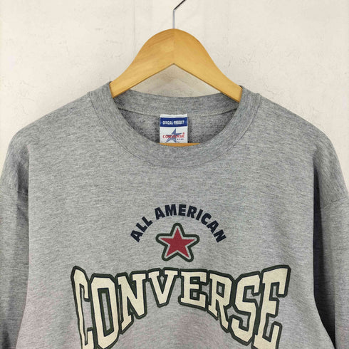 コンバース CONVERSE 80-90S USA製 ロゴプリント クルーネックスウェット メンズ