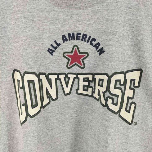 コンバース CONVERSE 80-90S USA製 ロゴプリント クルーネックスウェット メンズ