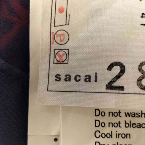 サカイ Sacai 16AW LETTER LACE BELTED SKIRT オリエンタル刺繍 シフォンスカート レディース JPN:1