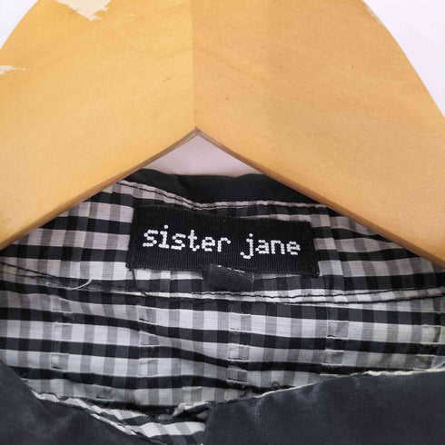 シスタージェーン SISTER JANE ビッグカラー リボン ビジュー ギンガムチェック シャツ レディース JPN:XS
