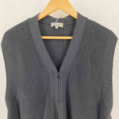 マーガレットハウエル MARGARET HOWELL Cardigan Stitch Cotton Linen コットンリネン 畦編み ジップアップ ニットベスト メンズ M