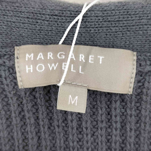 マーガレットハウエル MARGARET HOWELL Cardigan Stitch Cotton Linen コットンリネン 畦編み ジップアップ ニットベスト メンズ M