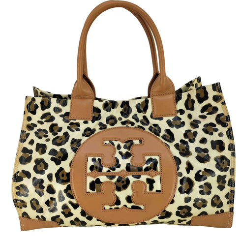 トリーバーチ TORY BURCH レオパード エラ レザーハンドル トートバッグ レディース