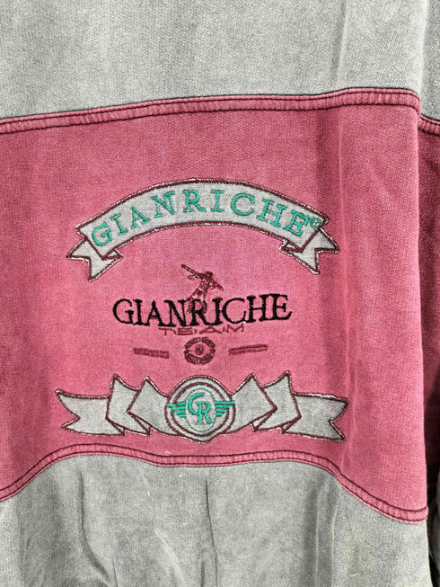 GIANT RICHE カレッジロゴライク バイカラー プルオーバー スウェット メンズ