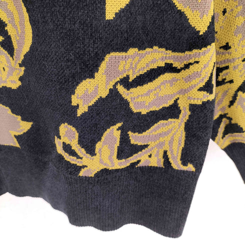 フリークスストア FREAKS STORE リラックスフィット フラワー総柄 モール糸 ニットカーディガン メンズ JPN:L