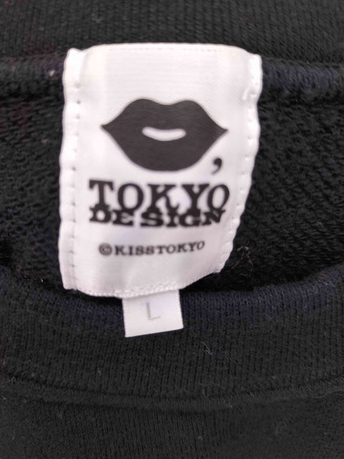 ISETAN × KISS TOKYO コラボ 文字プリント クルーネック プルオーバー スウェット Y2K レディース JPN:L