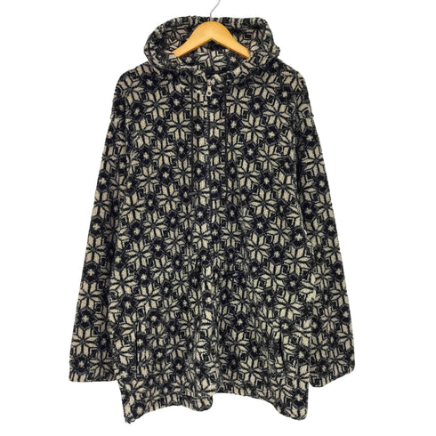 ランズエンド LANDS END WOMEN'S 総柄 ジップパーカー レディース XL