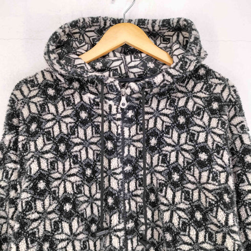 ランズエンド LANDS END WOMEN'S 総柄 ジップパーカー レディース XL