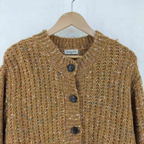 サマンサモスモス samansa Mos2 ミックスカラー クルーネック カーディガン レディース