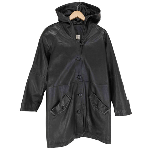 MIA CARNA lamb leather ラムレザー フーディ コート レディース FREE