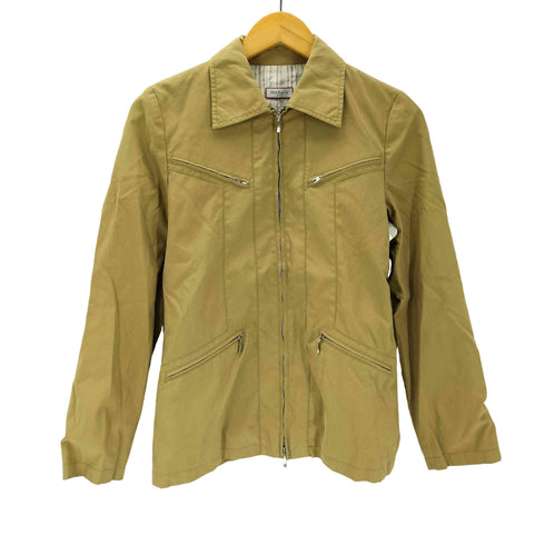 マックスアンドコー MAX&CO. MADE IN ITALY イタリア製 裏地ストライプ 八の字 ダブル ジップ ギミック ジャケット ブルゾン LAMPO ジップ Y2K レディース