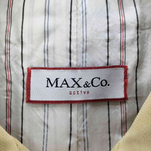 マックスアンドコー MAX&CO. MADE IN ITALY イタリア製 裏地ストライプ 八の字 ダブル ジップ ギミック ジャケット ブルゾン LAMPO ジップ Y2K レディース