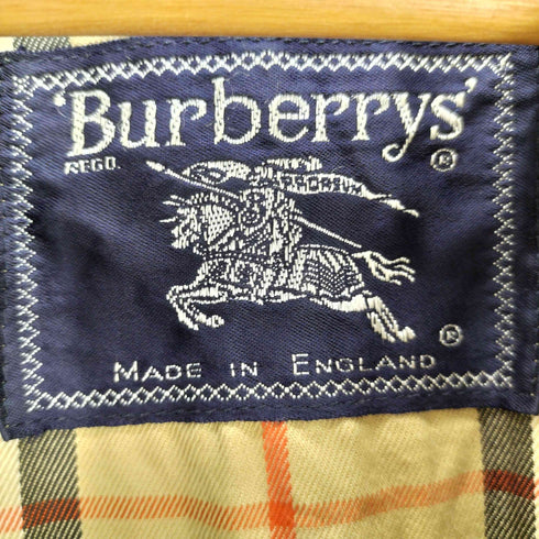バーバリーズ BURBERRYS 80-90S OLD MADE IN ENGLAND 英国製 裏地 ノバチェック バルマカーン ステンカラー コート メンズ