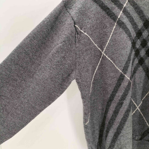 バーバリーロンドン BURBERRY LONDON Merino Wool 100% メリノ ウール 羊毛 アーガイル チェック クルーネック ニット セーター メンズ import:L