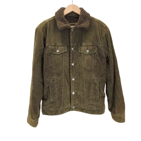 ギャップ Gap 00S 04AW OLD 4th TYPE 紺タグ デカタグ 裏地 ボア ランチ コーデュロイ トラッカー ジャケット メンズ S-M