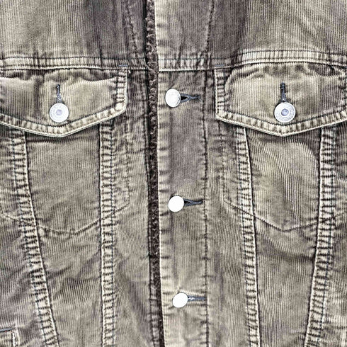 ギャップ Gap 00S 04AW OLD 4th TYPE 紺タグ デカタグ 裏地 ボア ランチ コーデュロイ トラッカー ジャケット メンズ S-M