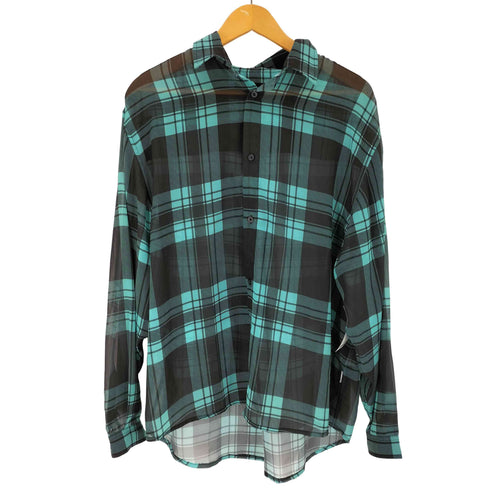 ADAMPATEK アダムパテック sheer check looose shirt チェックシャツ メンズ 1