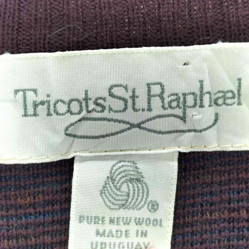 Toricot St Raphael トリコセントラファエル 総柄 Vネック ニットベスト メンズ