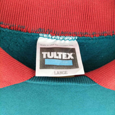 タルテックス TULTEX 90s USA製 アップル刺繍 襟付きスウェット レディース L