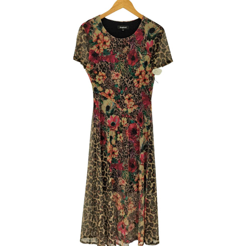 デシグアル Desigual フラワーアニマルプリントワンピース レディース import:M