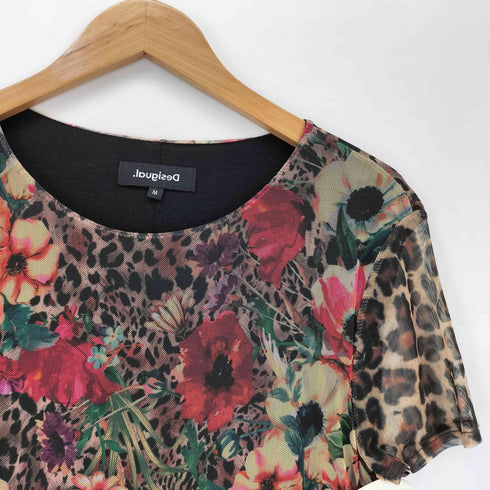 デシグアル Desigual フラワーアニマルプリントワンピース レディース import:M