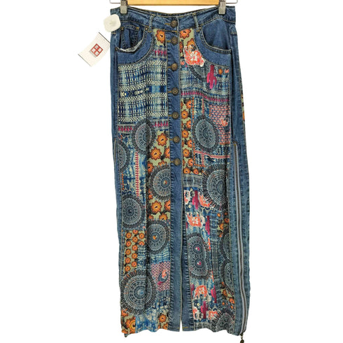 デシグアル Desigual エスニックフロントボタンデニムスカート レディース 36