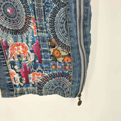 デシグアル Desigual エスニックフロントボタンデニムスカート レディース 36