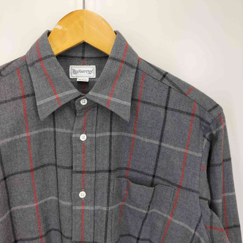 バーバリーズ BURBERRYS 90S ウール フランネル チェック シャツ メンズ import:M