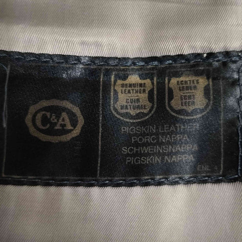 シーアンドエー C&A PIGSKIN LETHER ピッグレザー 5ポケット ストレート パンツ メンズ EUR:46-48