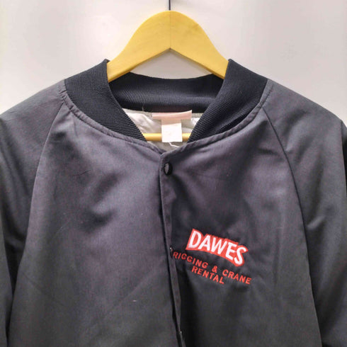 ハートウェル HARTWELL 80-90S USA製 裏地キルティング 中綿 パデット ナイロン バーシティー ジャケット スタジャン ブラック メンズ XXL