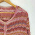 ミッソーニ MISSONI イタリア製 ウェーブボーダー 透かし編みニットカーディガン レディース