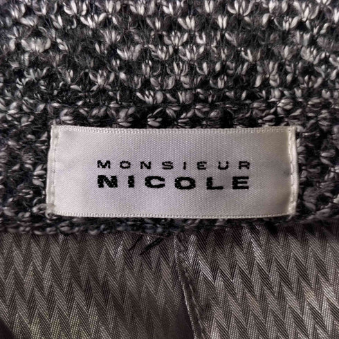 ムッシュ二コル MONSIEUR NICOLE ツイード スタンドネック ジャケット メンズ JPN:44