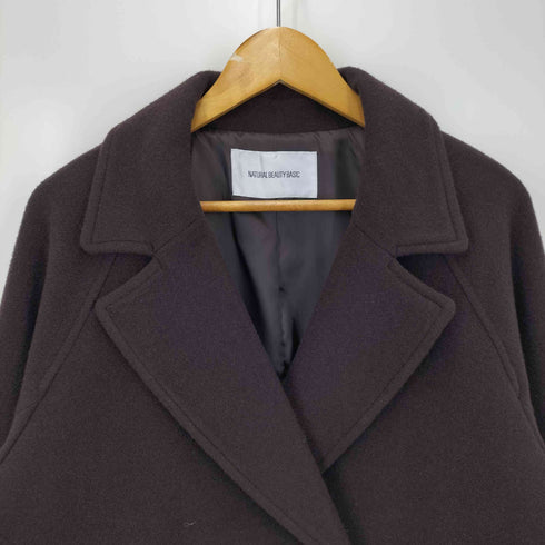 ナチュラルビューティーベーシック NATURAL BEAUTY BASIC 25AW ダブルブレストフォルムミドルコート レディース JPN:S