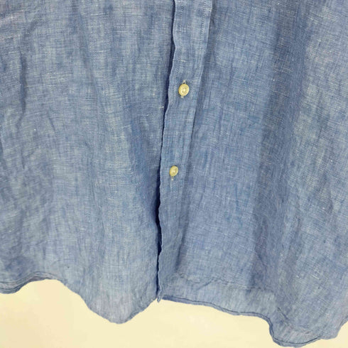 ラルフローレン RALPH LAUREN CLASSIC FIT ポニー刺繍 リネン S/S スタンドカラーシャツ メンズ JPN:L