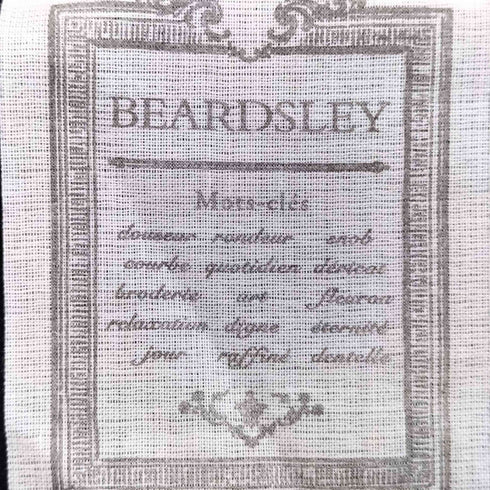 ビアズリー BEARDSLEY ドット 異素材切替 ドッキング 七分袖 ワンピース レディース FREE