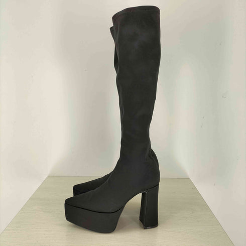 イエロー YELLO TOKYO BLACK CHUNKY HEEL LONG BOOTS トウキョウブラック チャンキーヒール ロングブーツ レディース L