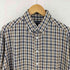 アクアスキュータム AQUASCUTUM コットン チェック 長袖 ボタンダウンシャツ メンズ XL