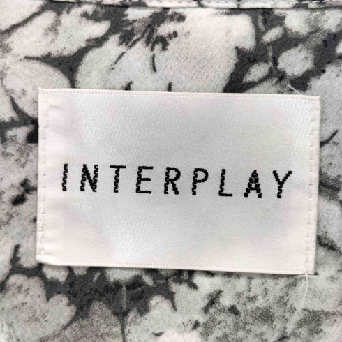 INTERPLAY インタープレイ モノクロ花柄 オープンカラー長袖シャツ メンズ FREE