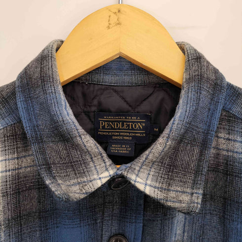 ペンドルトン PENDLETON 裏地キルティング オンブレチェック シャドー ウール シャツジャケット メンズ import:M