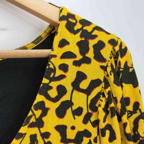 デシグアル Desigual レオパードプリントとフリルのレディースショートワンピース レディース import:M
