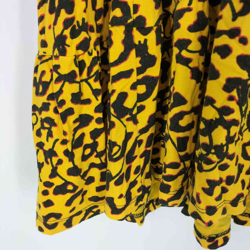 デシグアル Desigual レオパードプリントとフリルのレディースショートワンピース レディース import:M