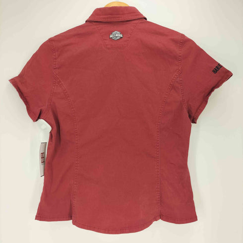 ハーレーダビッドソン HARLEY-DAVIDSON アームロゴ刺繍 ワッペン S/S シャツ レディース import:M