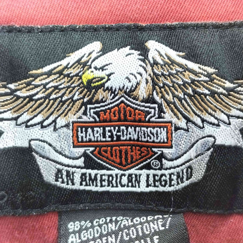 ハーレーダビッドソン HARLEY-DAVIDSON アームロゴ刺繍 ワッペン S/S シャツ レディース import:M