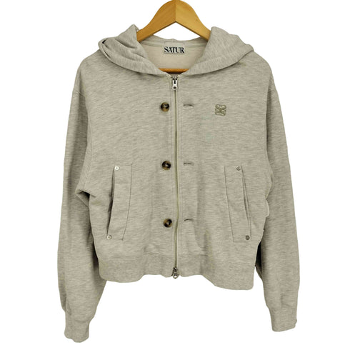 SATUR セター Teo Cotton All Day フード Zip-Up ジップアップパーカー レディース