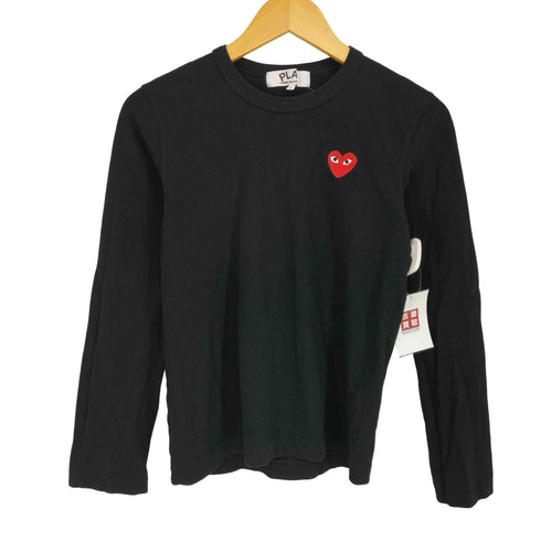 プレイコムデギャルソン PLAY COMME des GARCONS 胸元ワッペン 長袖Tシャツ レディース JPN:L