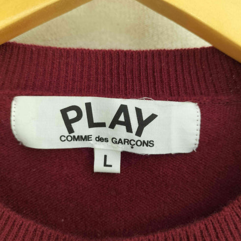 プレイコムデギャルソン PLAY COMME des GARCONS 胸元ワッペン ウールニットカーディガン レディース JPN:L